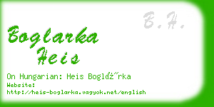 boglarka heis business card